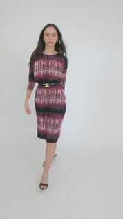 Square Dress - Maroon Tye Dye