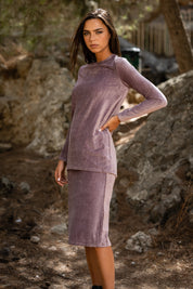 PURPLE GREY SPORT SKIRT