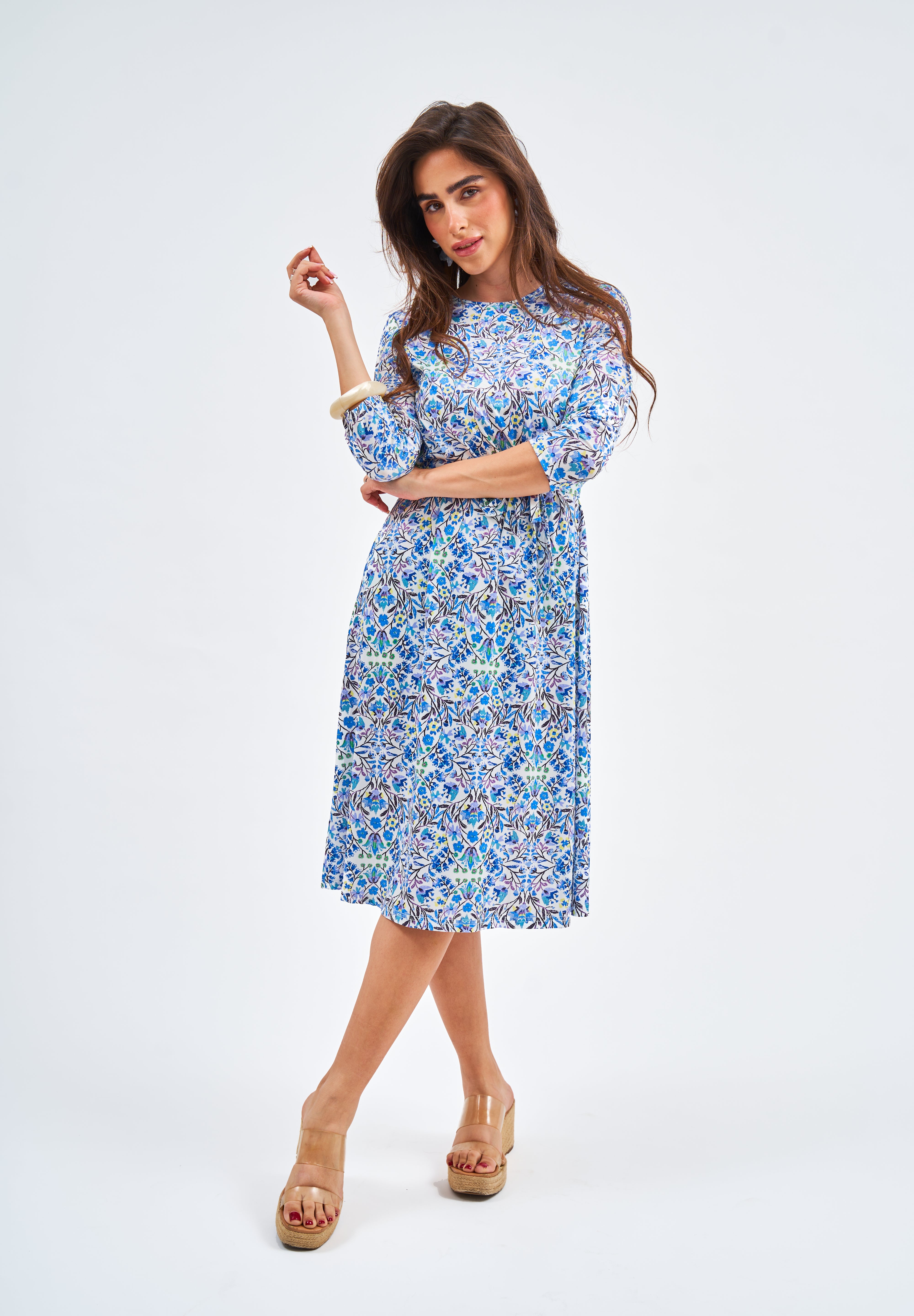 daniella faye maxi dress Modest Powder Blue Maxi Dress Women's Fashion Daniella Faye USA