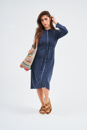 PLC Hoodie Dress - Midnight