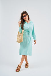 PLC Hoodie Dress - Mint
