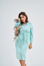 PLC Hoodie Dress - Mint