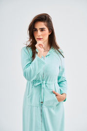 PLC Hoodie Dress - Mint