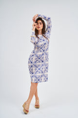 Modest Blue Lapis Loose Basic Dress – Women's Fashion