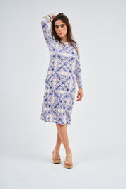 Loose Basic Dress - Blue Lapis   (Includes Complimentary Wrap)