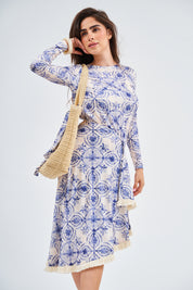Loose Basic Dress - Blue Lapis   (Includes Complimentary Wrap)