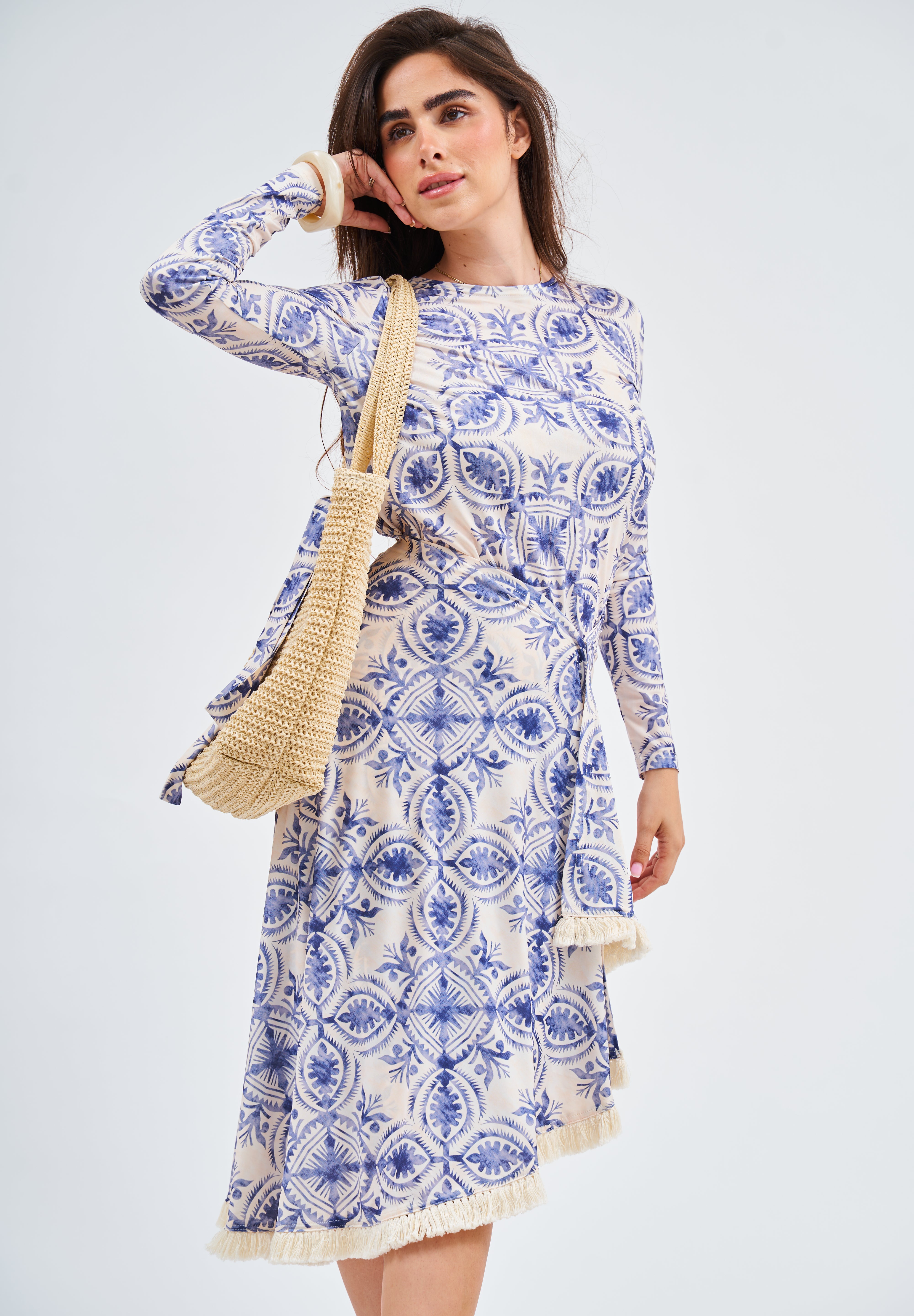 Loose Basic Dress - Blue Lapis   (Includes Complimentary Wrap)