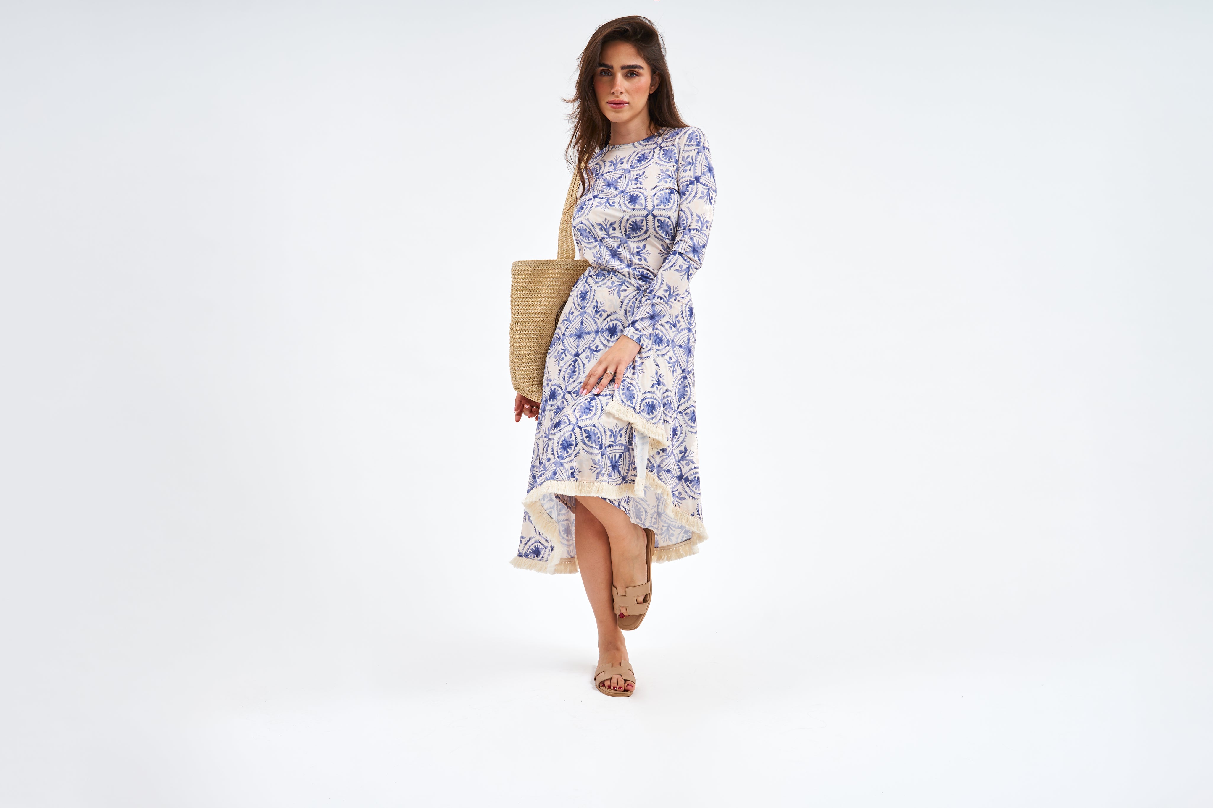 Loose Basic Dress - Blue Lapis   (Includes Complimentary Wrap)