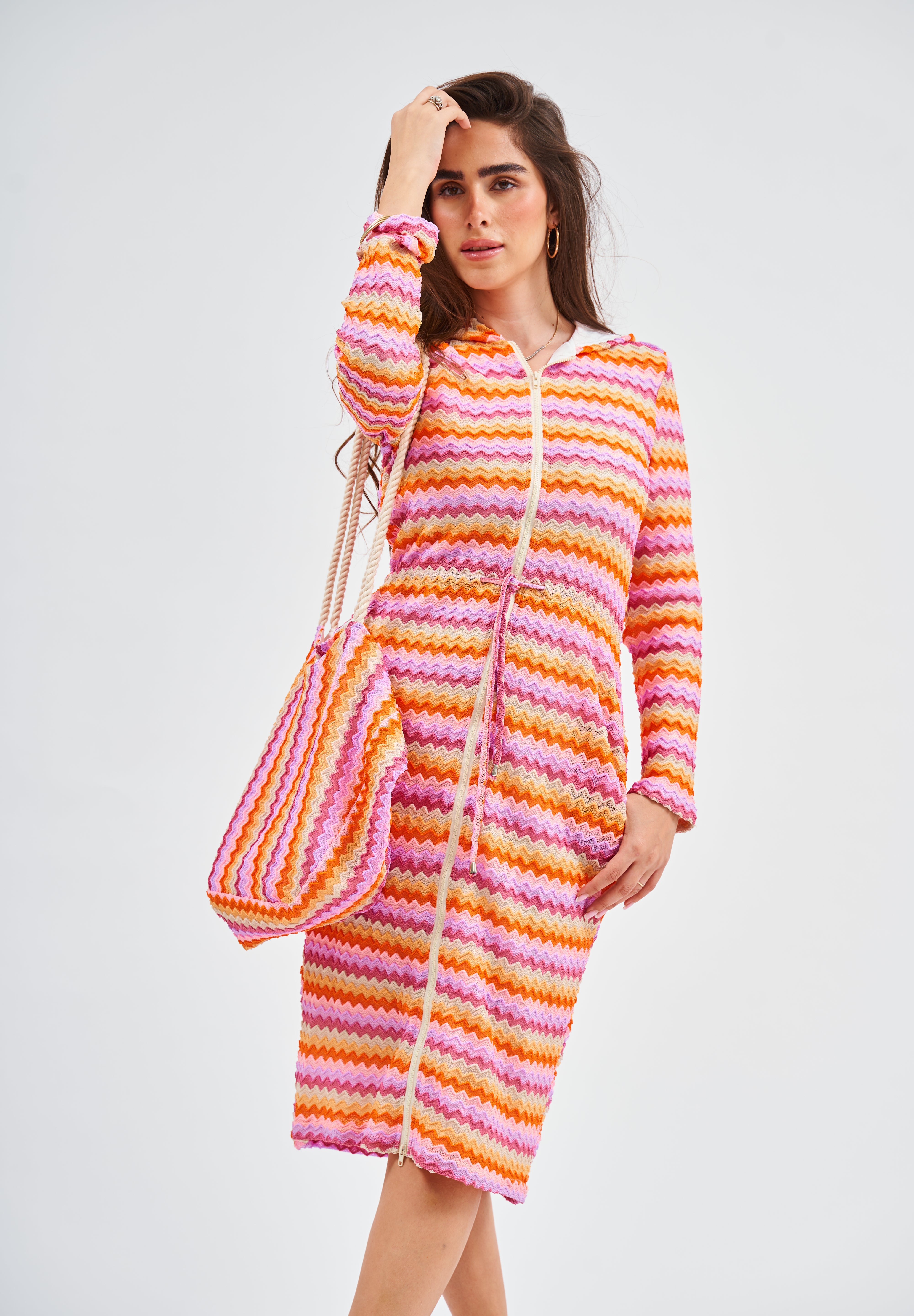 Sunset Chevron Robe