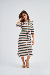 Ocean green Chevron Lia Dress
