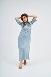daniella faye maxi dress Modest Powder Blue Maxi Dress Women's Fashion S