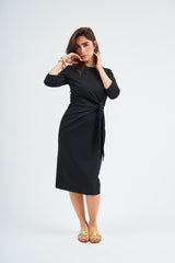 Tie Dress - Lux Black