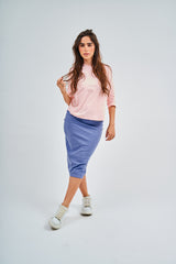 Modest Light Blue Denim Wash Pencil Skirt – Women's Fashion