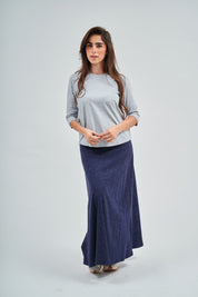 Denim Wash Dalia Maxi Skirt
