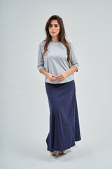 Denim Wash Dalia Maxi Skirt