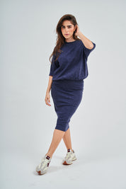 Denim Wash Pencil Skirt