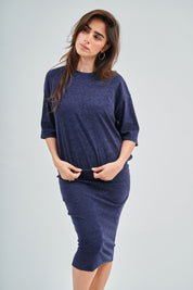 Denim Wash Pencil Skirt