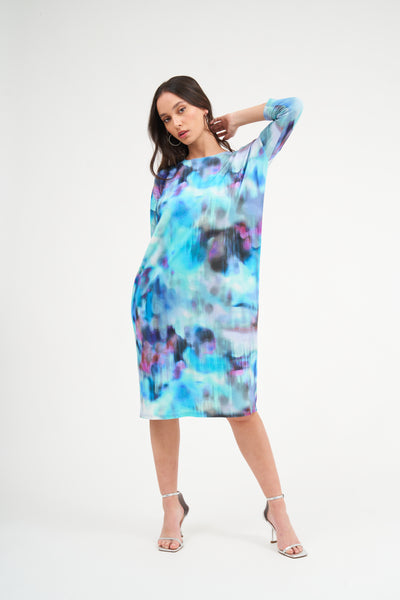 Square Dress - Blue Tye Dye