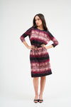 Square Dress - Maroon Tye Dye