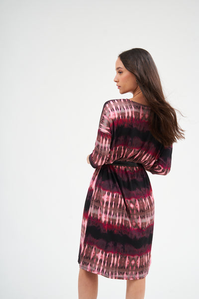 Square Dress - Maroon Tye Dye