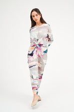 Load image into Gallery viewer, Grey Watercolor Dalia Maxi Dress