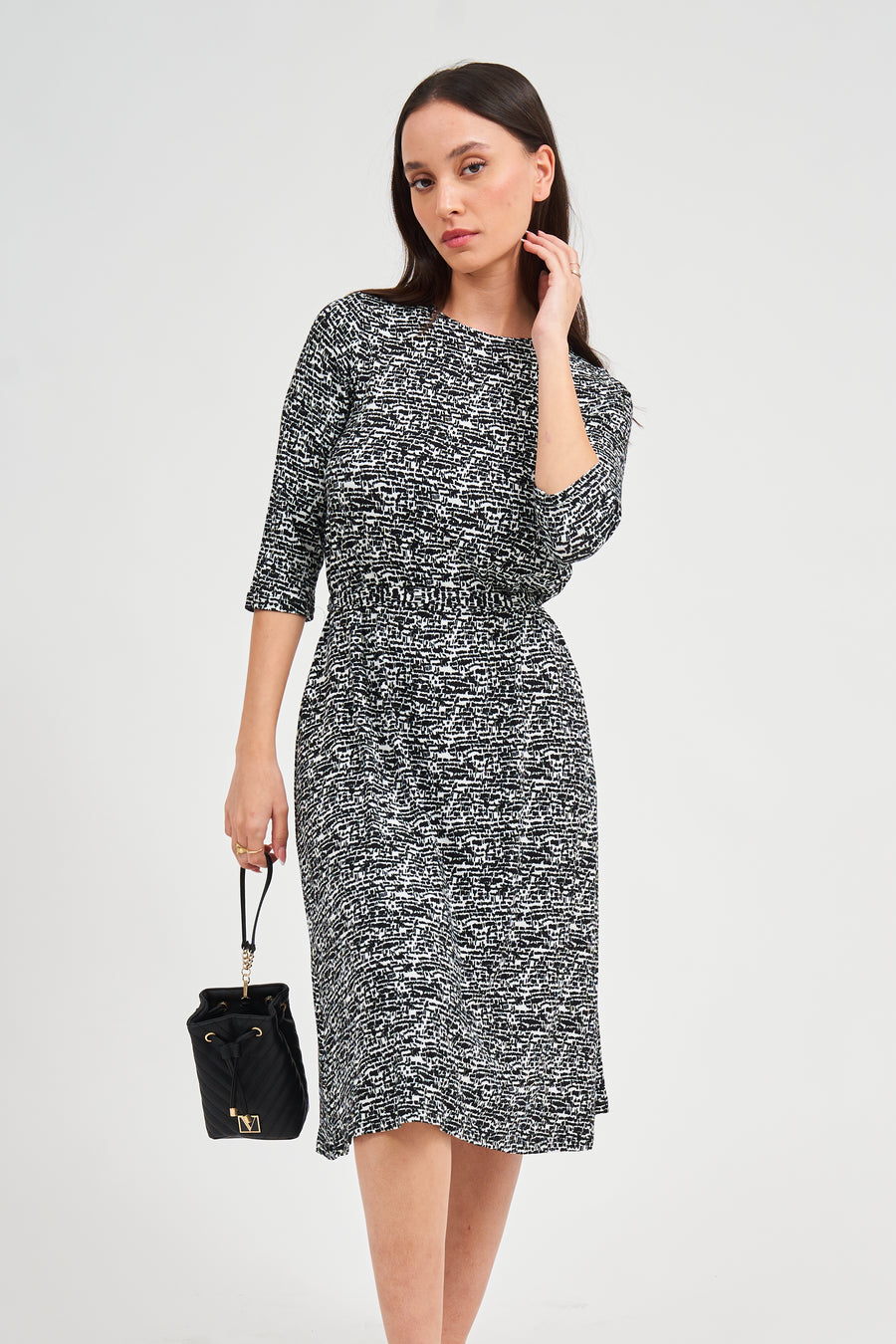 Swing Dress - Black & White