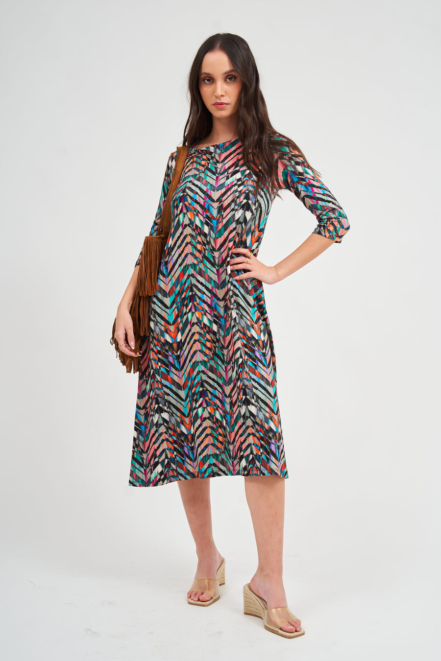 Swing Dress - Chevron