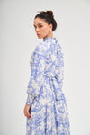 Blue Toile Maxi Dress