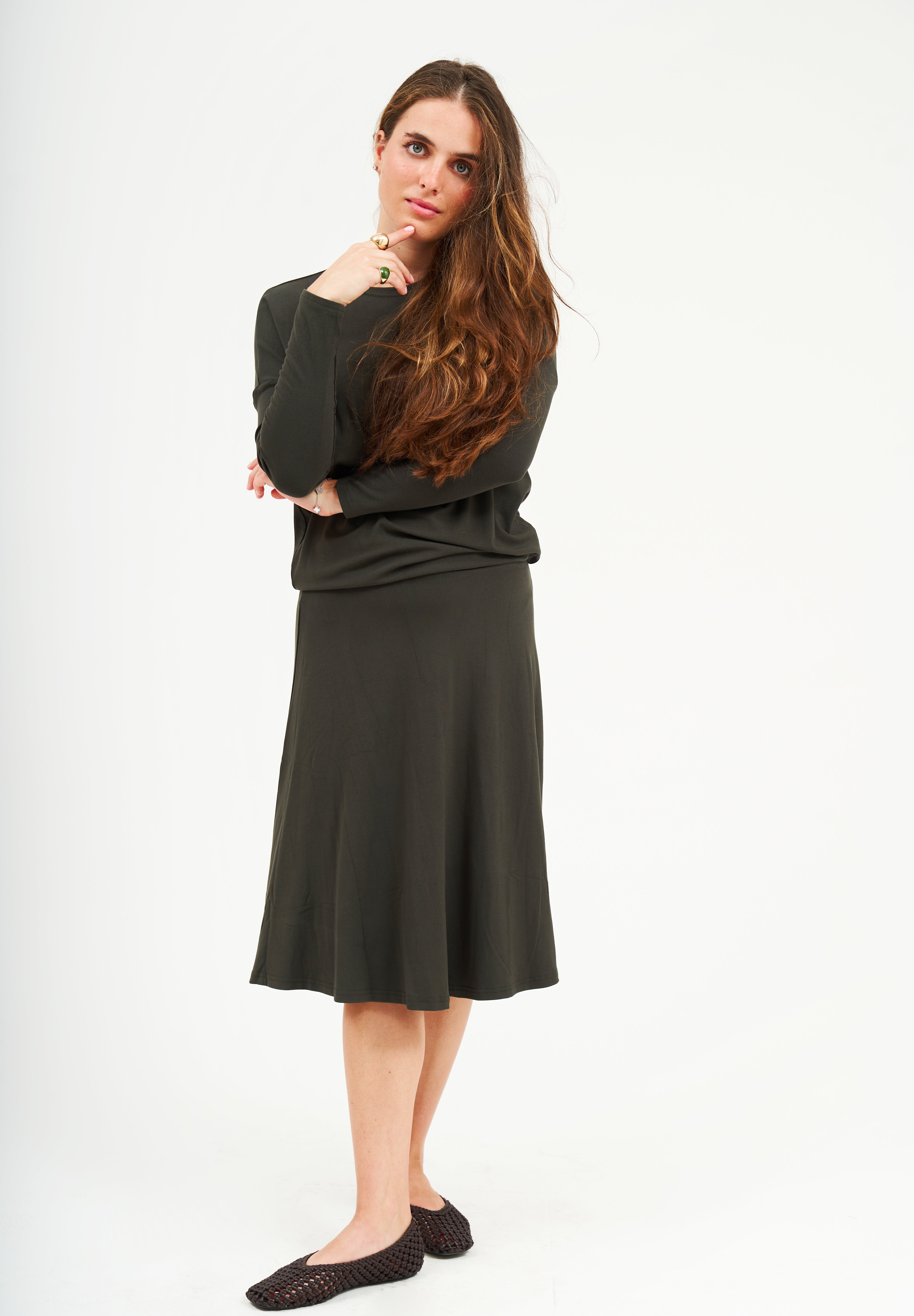 Modest Hunter Green Dalia Top – Women's Casual Top