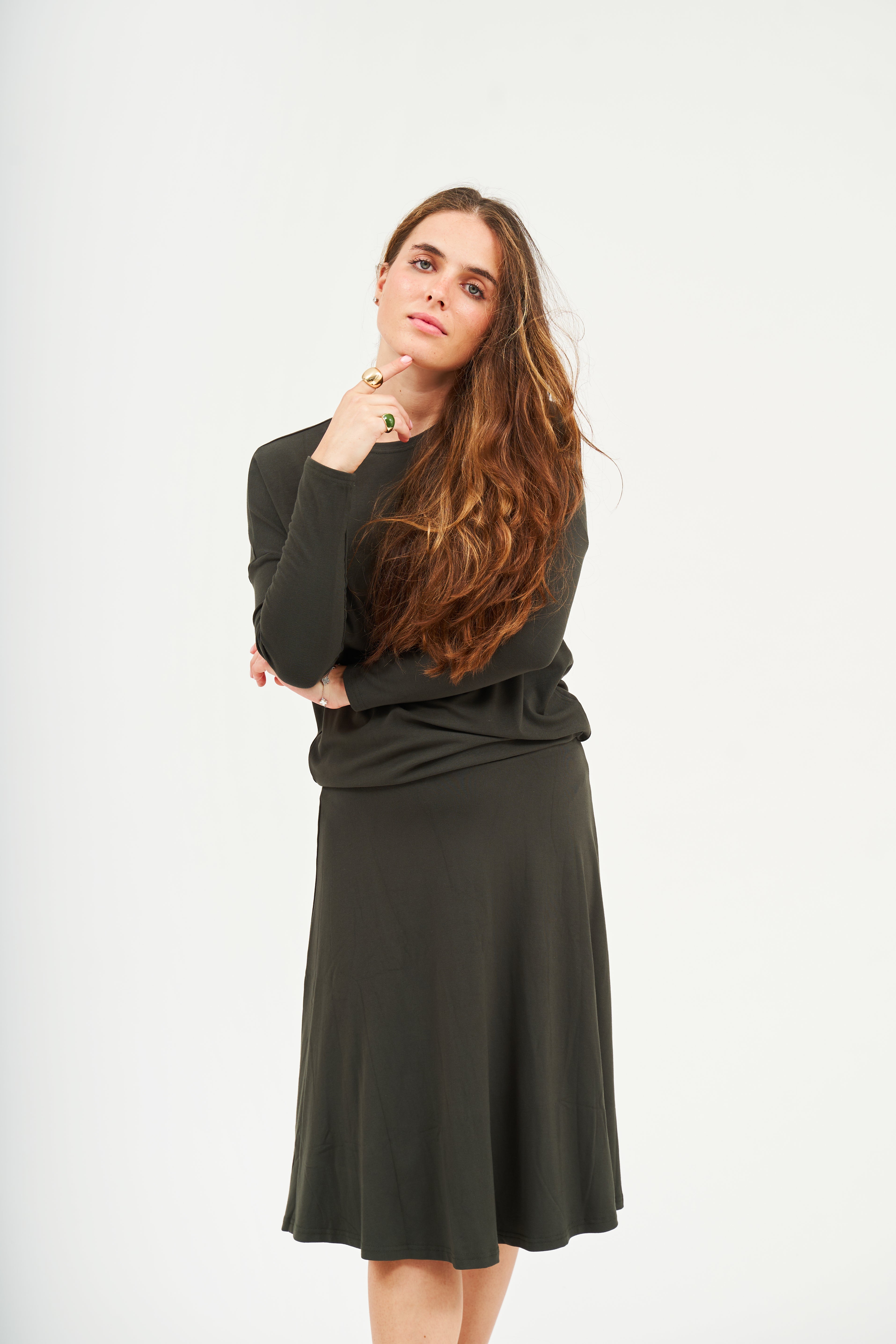 Modest Hunter Green Dalia Top – Women's Casual Top