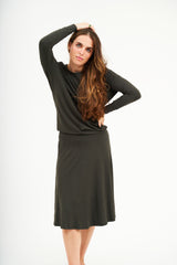 Modest Hunter Green Dalia Top – Women's Casual Top