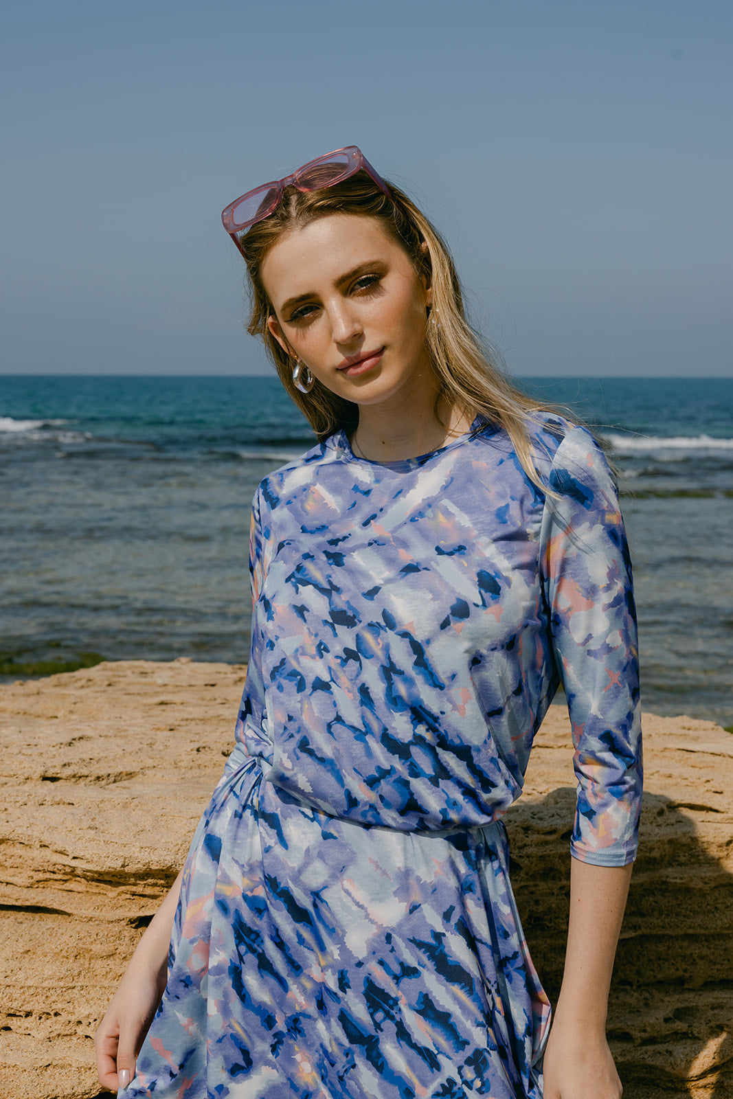 tie dye blue and white dress Maxi Dress Blue and White Tie Dye Eliony