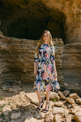 Modest Black Floral Dress – Women's Fashion