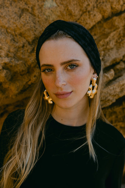 Black Cheetah Headband