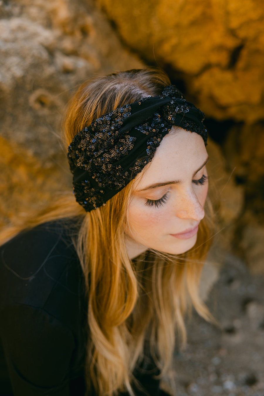 Black Sequin Headband