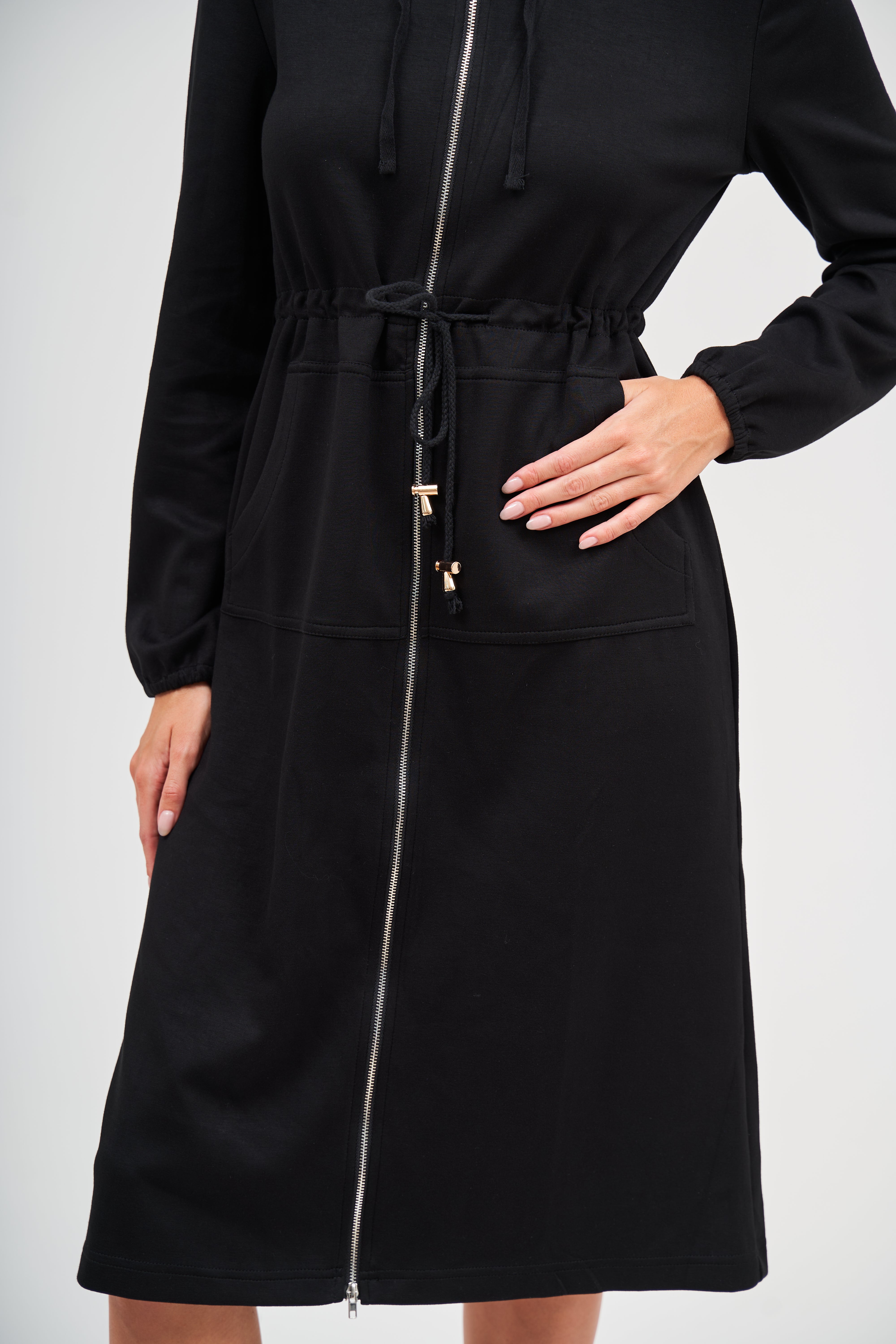 Mid-Length Hoodie Dress - Black – Daniella Faye USA