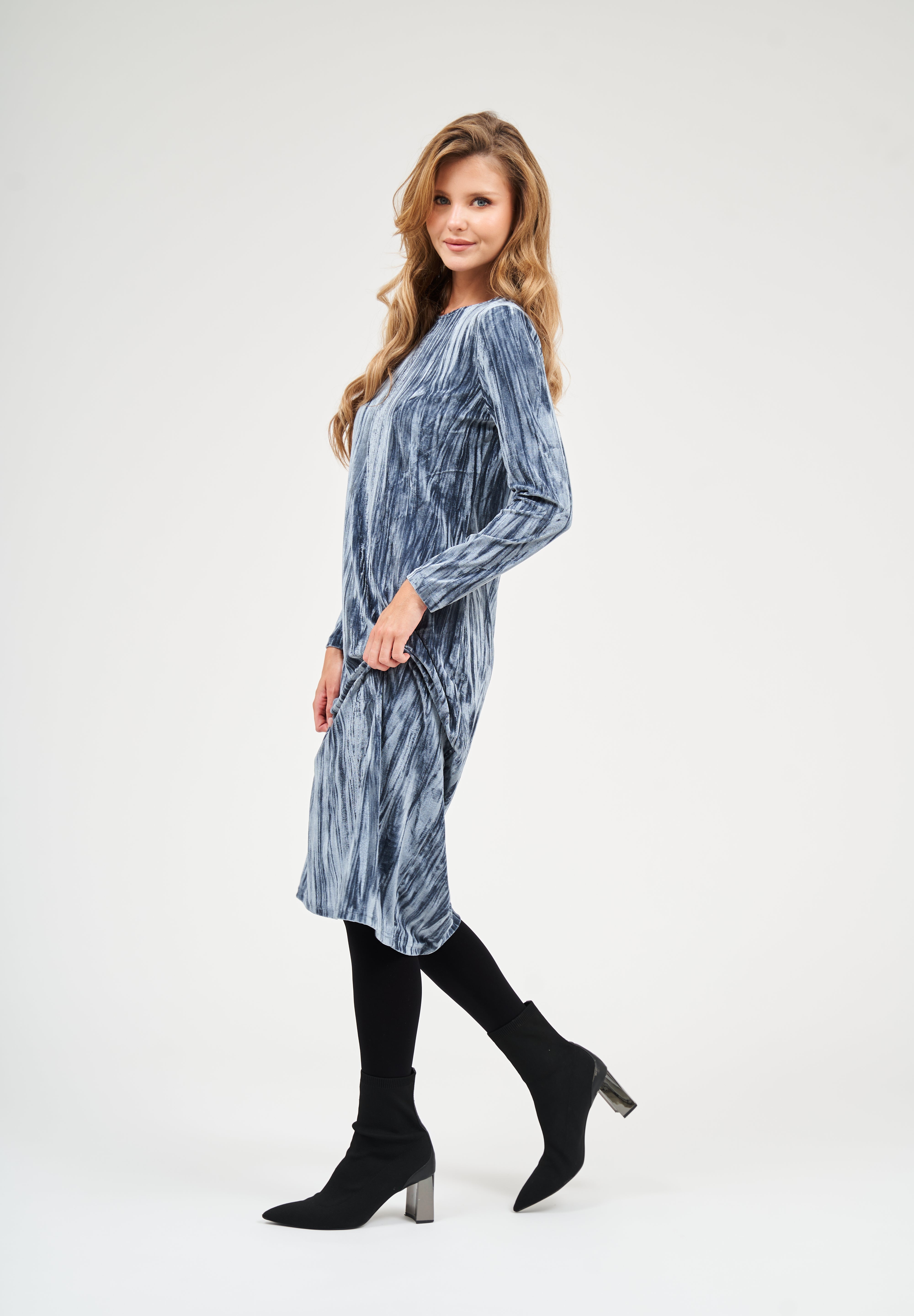 velvet loose dress Modest Velvet Grey Loose Basic Dress Women's Fashion XS velvet loose dress Modest Velvet Grey Loose Basic Dress Women's Fashion XS