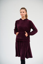 Riva Top with Hood - Burgundy