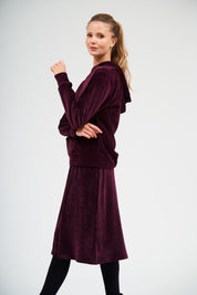 Riva Top with Hood - Burgundy