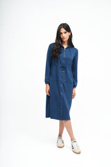 Modest Peacock Hoodie Dress (Long) - Women's Fashion