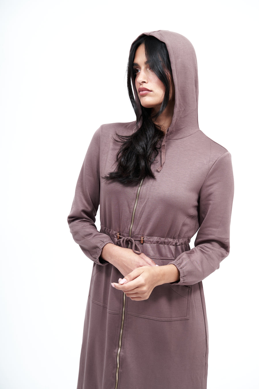 NW Hoodie Dress: Mocha