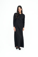 Modest Black Maxi Dress (Twist & Shimmer)   – Women's Fashion