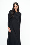 Maxi Twist Shimmer Dress: Black