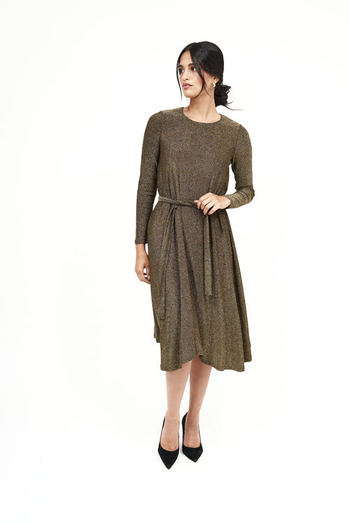 Anthro Ruffle Crushed Velvet Dress: Black main image 0
