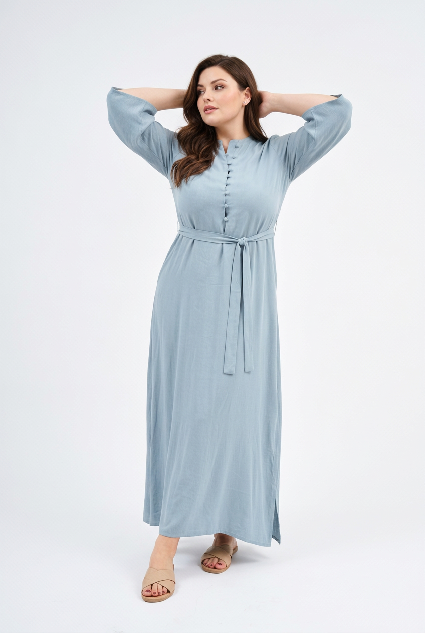 Modest Powder Blue Maxi Dress – Women's Fashion