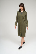 Load image into Gallery viewer, Jamie Zip Up Dress- Olive