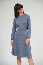 Load image into Gallery viewer, Riva Thick Ribbed Skirt- Blue