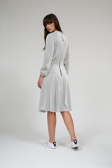 Modest White Ribbed Skirt – Women's Fashion