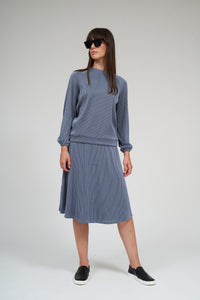 Riva Thick Ribbed Top- Blue
