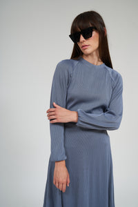Riva Thick Ribbed Top- Blue